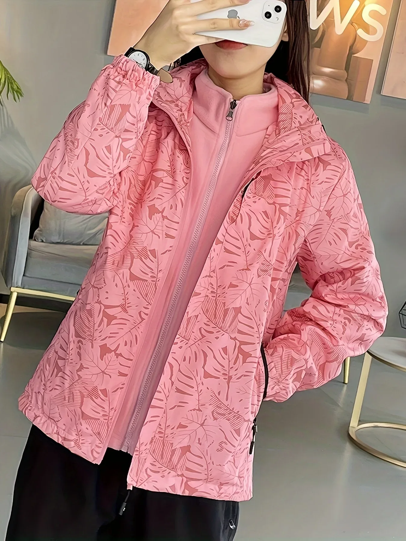 Floral Waterproof Windbreaker - Image 13