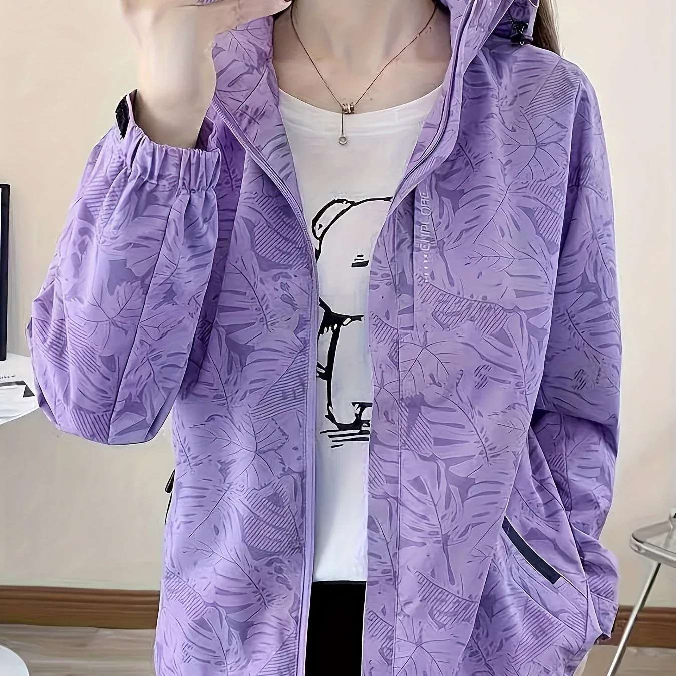 Floral Waterproof Windbreaker - Image 3