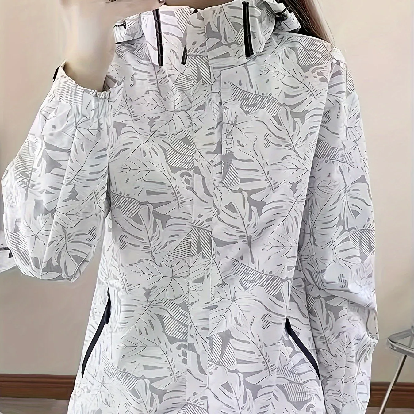 Floral Waterproof Windbreaker - Image 4