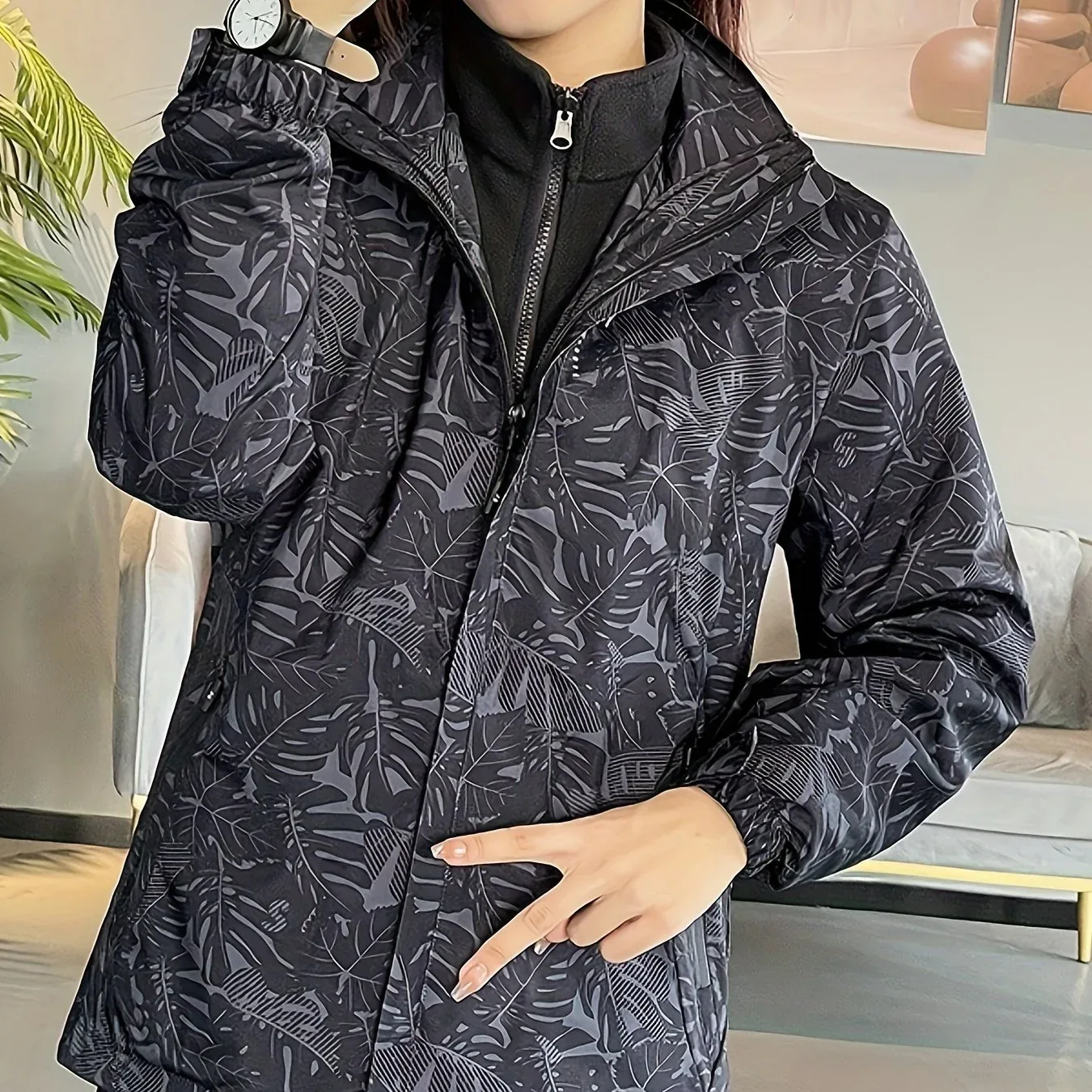 Floral Waterproof Windbreaker - Image 7