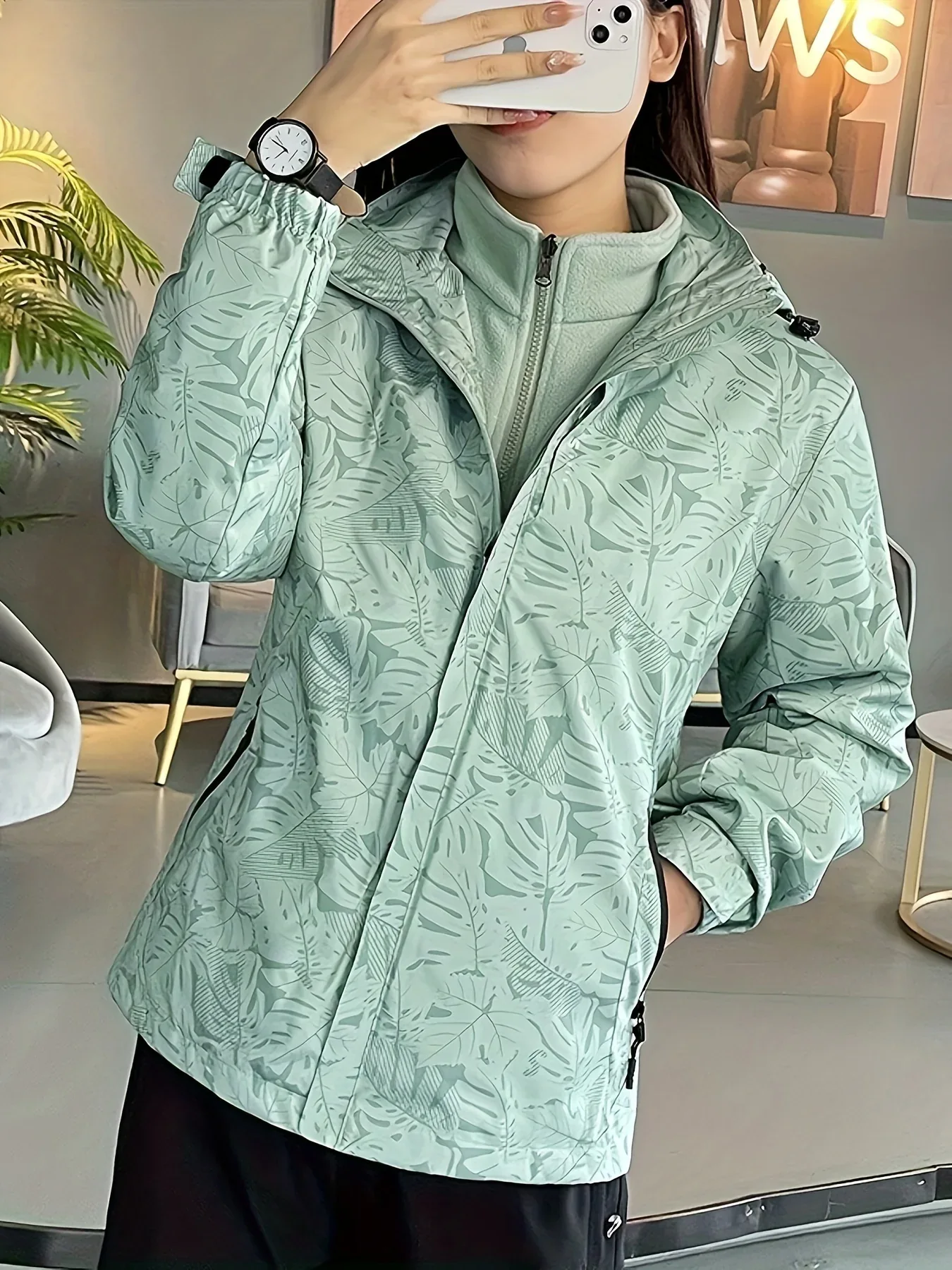 Floral Waterproof Windbreaker - Image 8