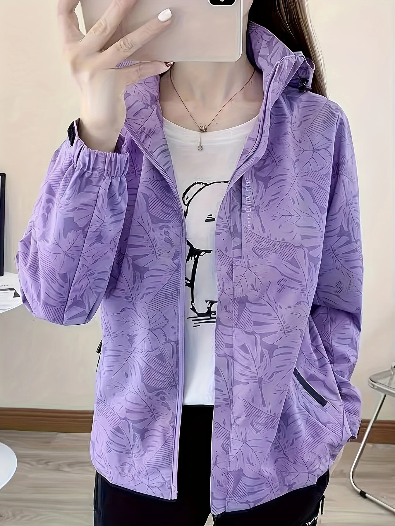 Floral Waterproof Windbreaker - Image 9