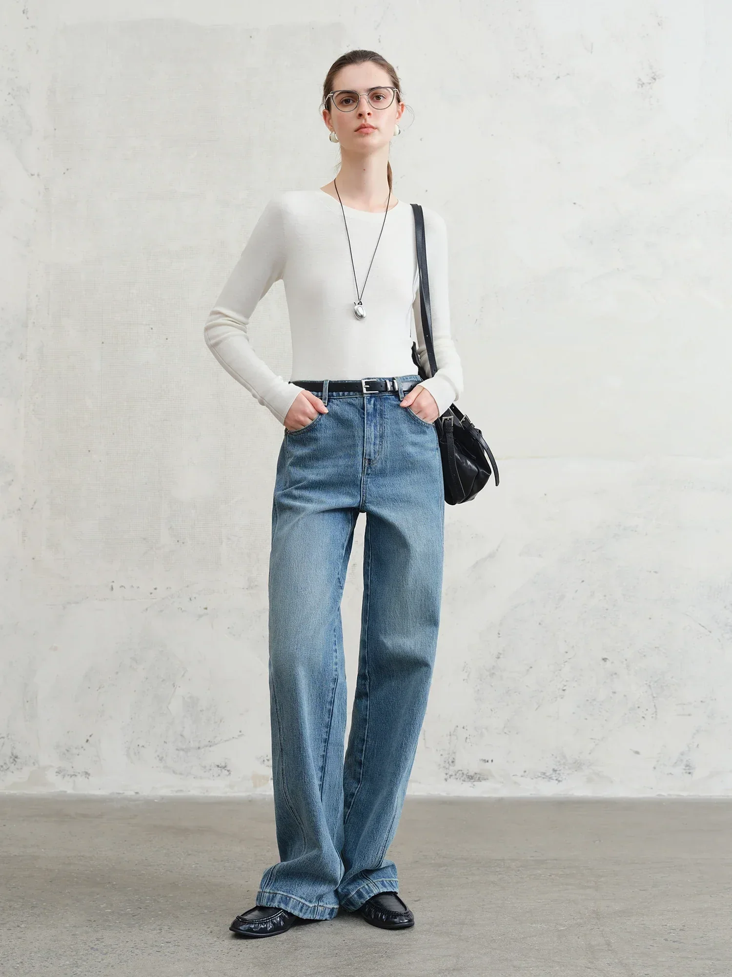 FSLE【Premium Series】German Biella Wool Autumn Super Fine Washable Seamless One-Piece Mock Neck Thermal Base Layer Shirt Women - Image 13