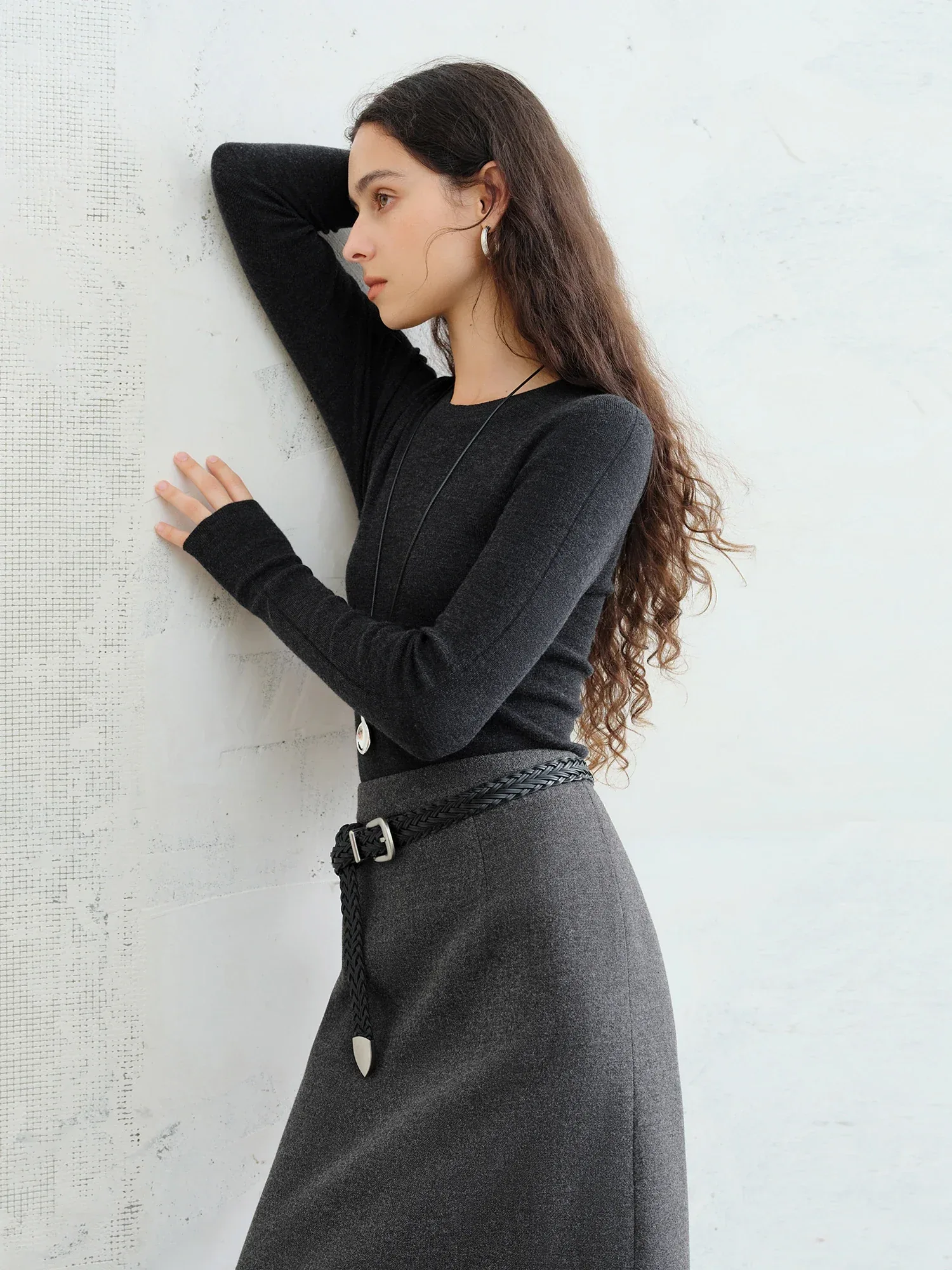 FSLE【Premium Series】German Biella Wool Autumn Super Fine Washable Seamless One-Piece Mock Neck Thermal Base Layer Shirt Women - Image 19