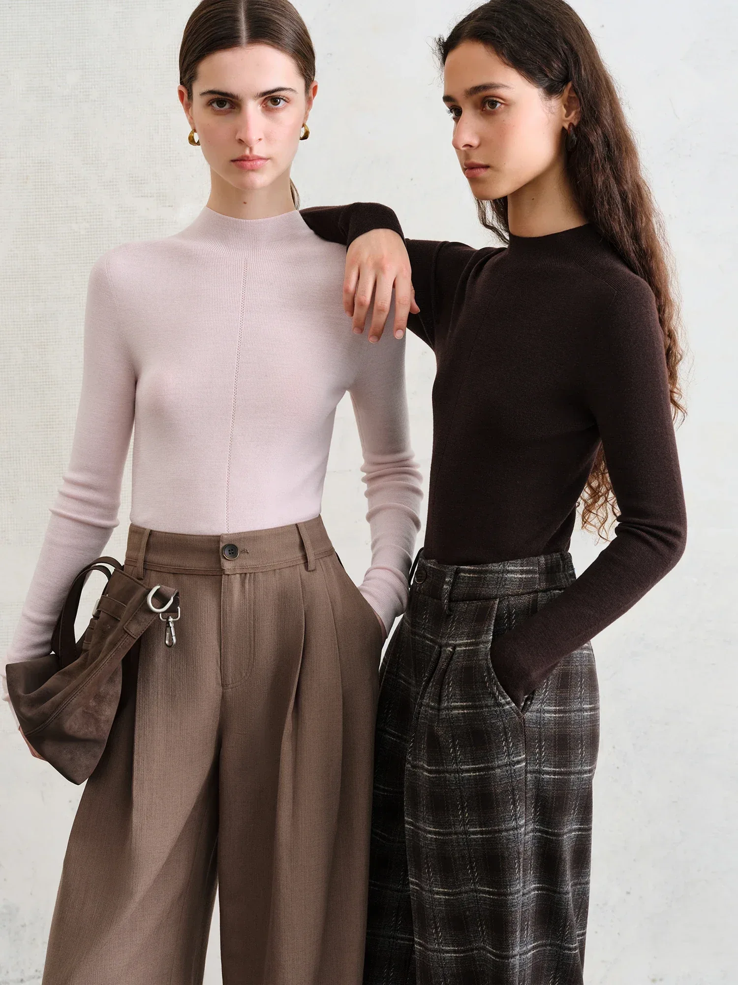 FSLE【Premium Series】German Biella Wool Autumn Super Fine Washable Seamless One-Piece Mock Neck Thermal Base Layer Shirt Women - Image 24