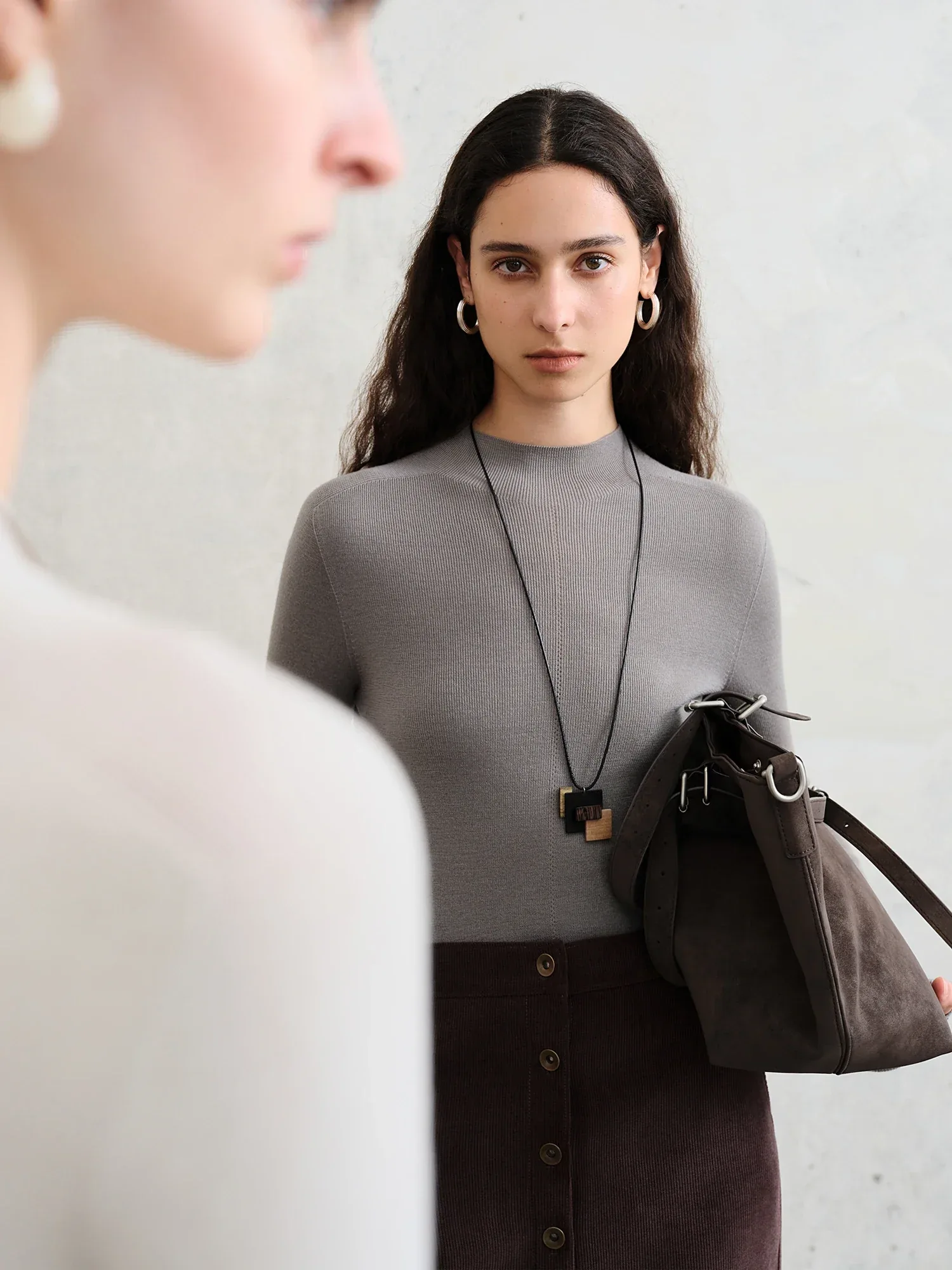 FSLE【Premium Series】German Biella Wool Autumn Super Fine Washable Seamless One-Piece Mock Neck Thermal Base Layer Shirt Women - Image 28