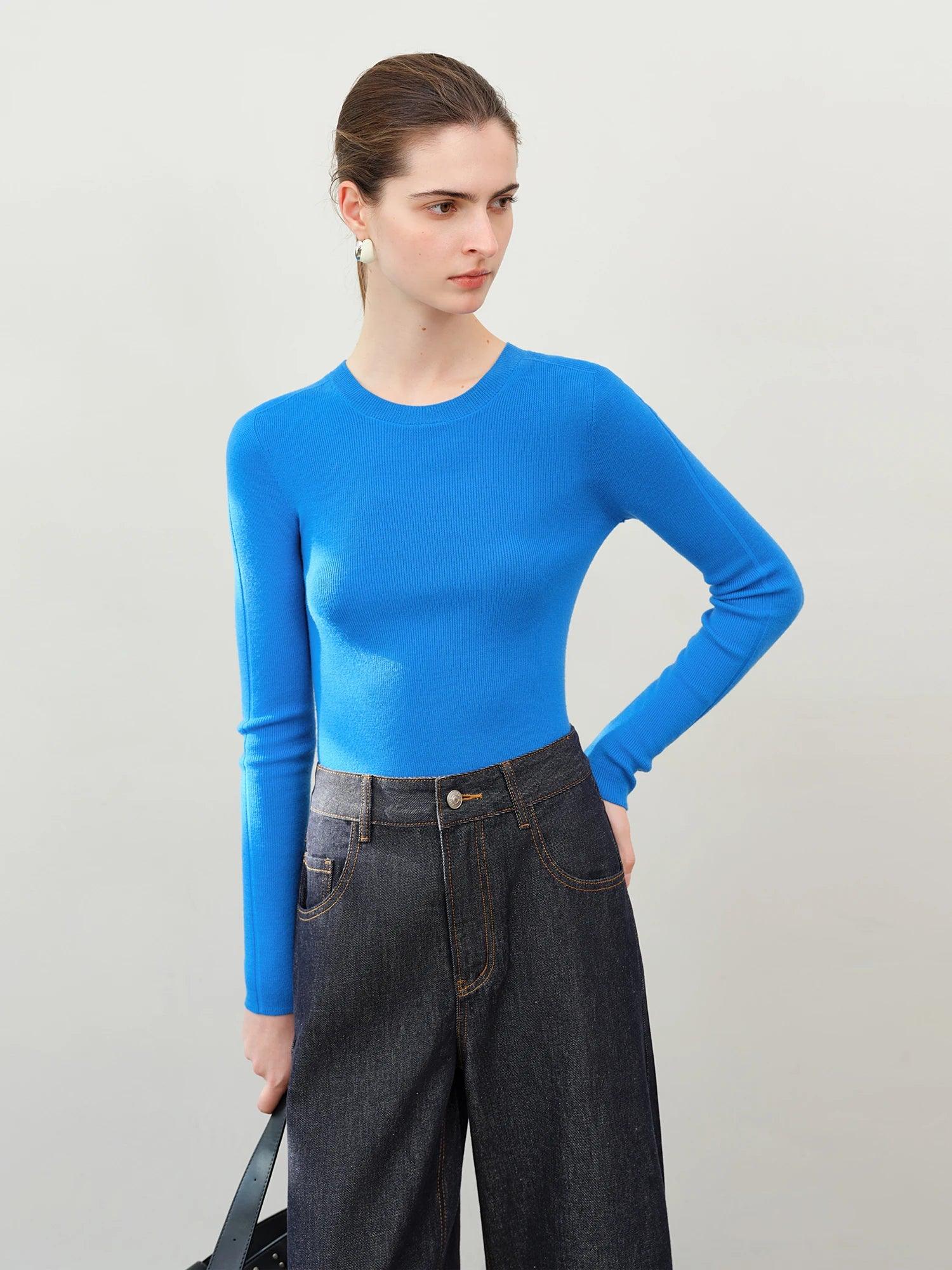 FSLE【Premium Series】German Biella Wool Autumn Super Fine Washable Seamless One-Piece Mock Neck Thermal Base Layer Shirt Women - Image 72