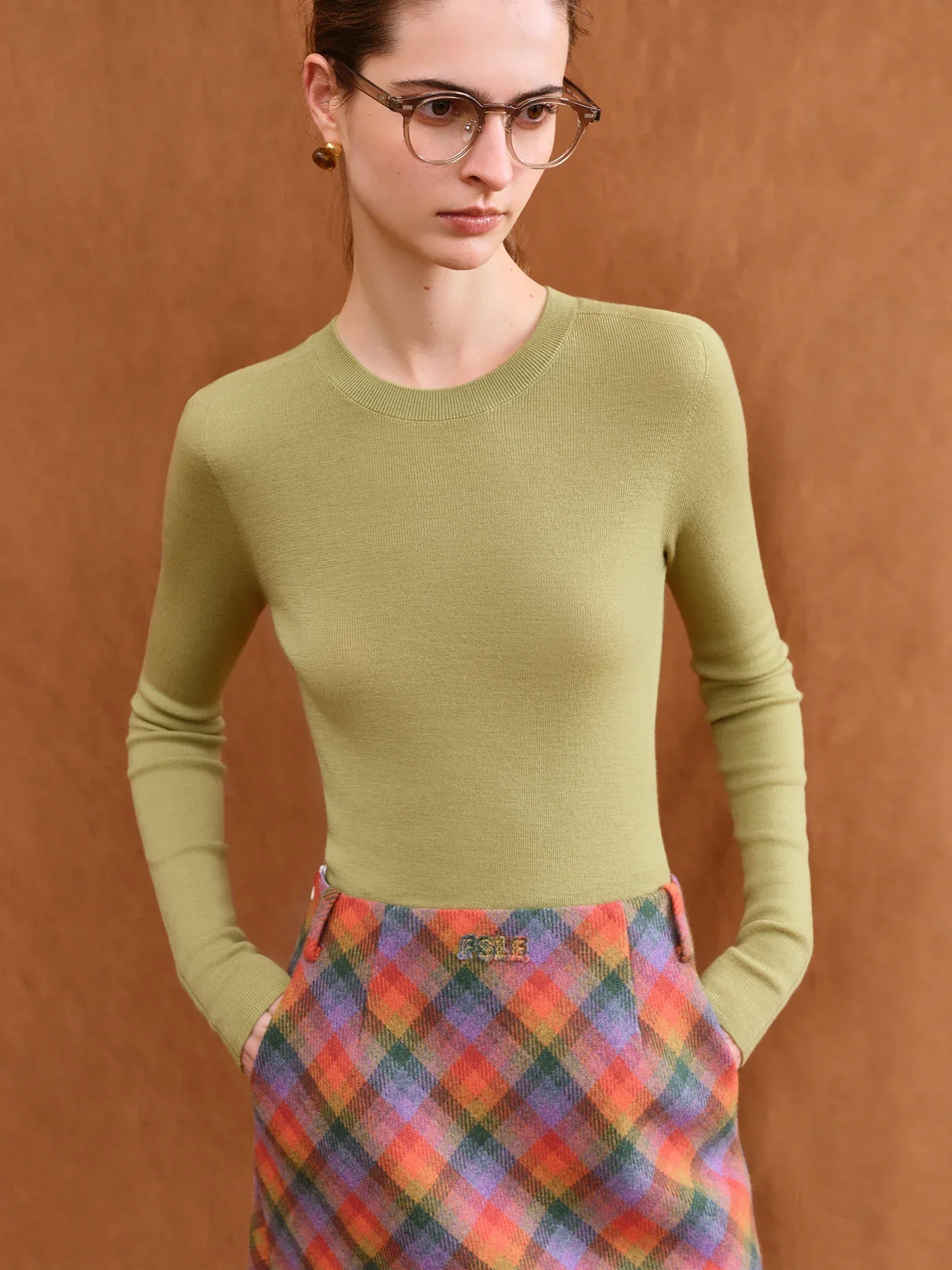 FSLE【Premium Series】German Biella Wool Autumn Super Fine Washable Seamless One-Piece Mock Neck Thermal Base Layer Shirt Women - Image 76