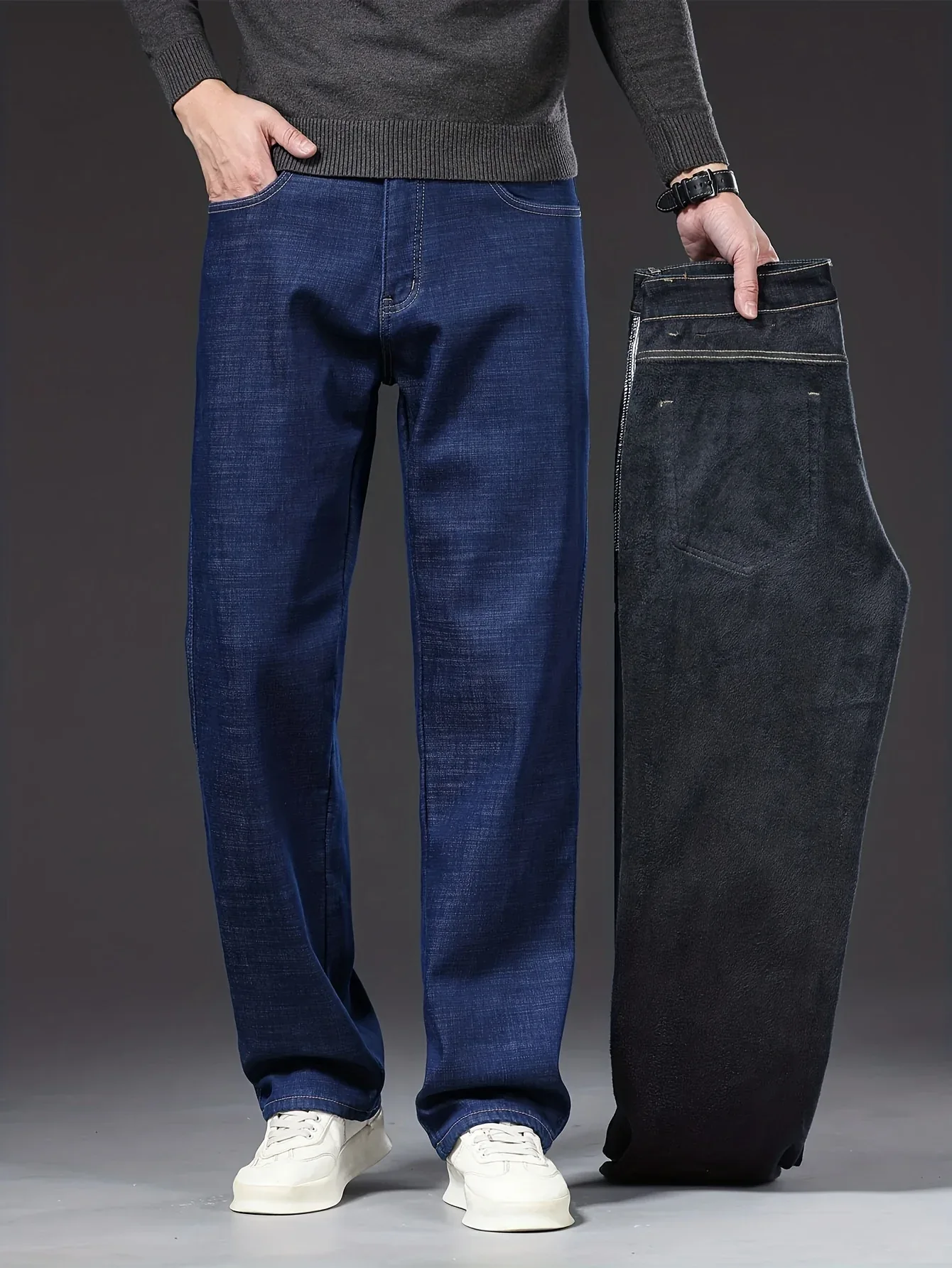 Gengyuanxi High-End Summer Men's Jeans: New Trendy Straight-Leg Stretch Business Casual Long Pants - Image 7