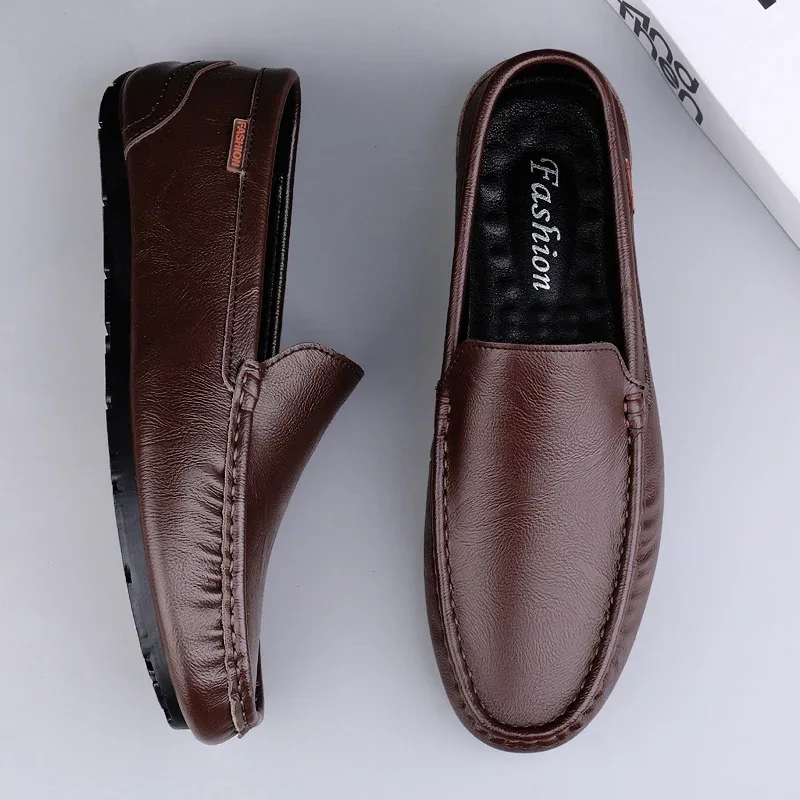 Genuine Leather Men Casual Shoes Luxury Brand Mens Loafers Moccasins Breathable Slip on Italian Driving Shoes Chaussure Homme - Image 10