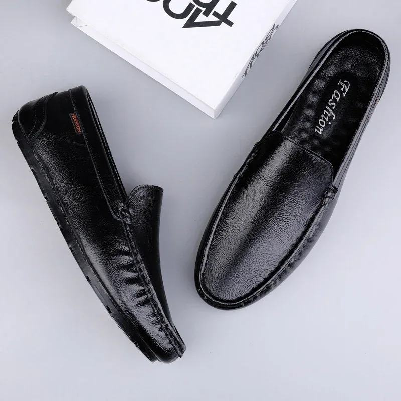 Genuine Leather Men Casual Shoes Luxury Brand Mens Loafers Moccasins Breathable Slip on Italian Driving Shoes Chaussure Homme - Image 11