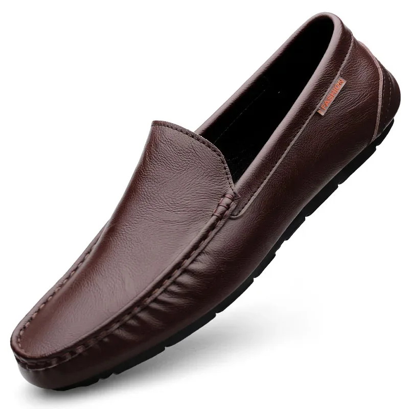 Genuine Leather Men Casual Shoes Luxury Brand Mens Loafers Moccasins Breathable Slip on Italian Driving Shoes Chaussure Homme - Image 24