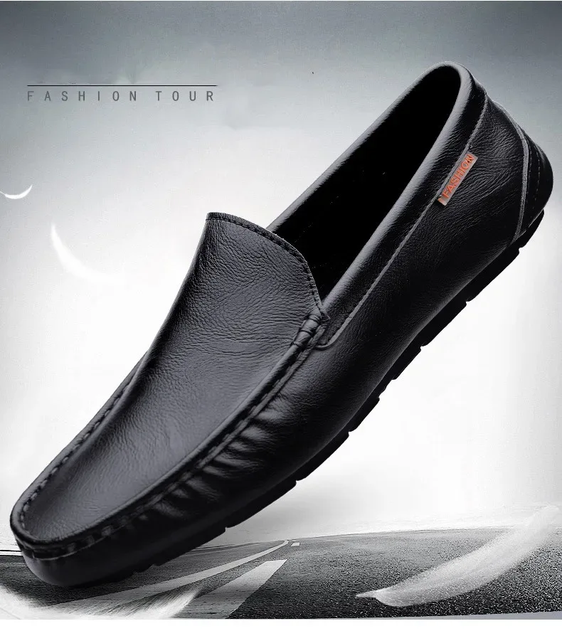 Genuine Leather Men Casual Shoes Luxury Brand Mens Loafers Moccasins Breathable Slip on Italian Driving Shoes Chaussure Homme - Image 7