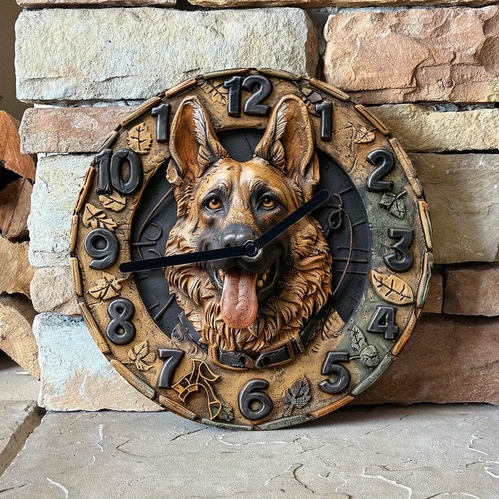 German Shepherd Silent Wall Clock - Image 2