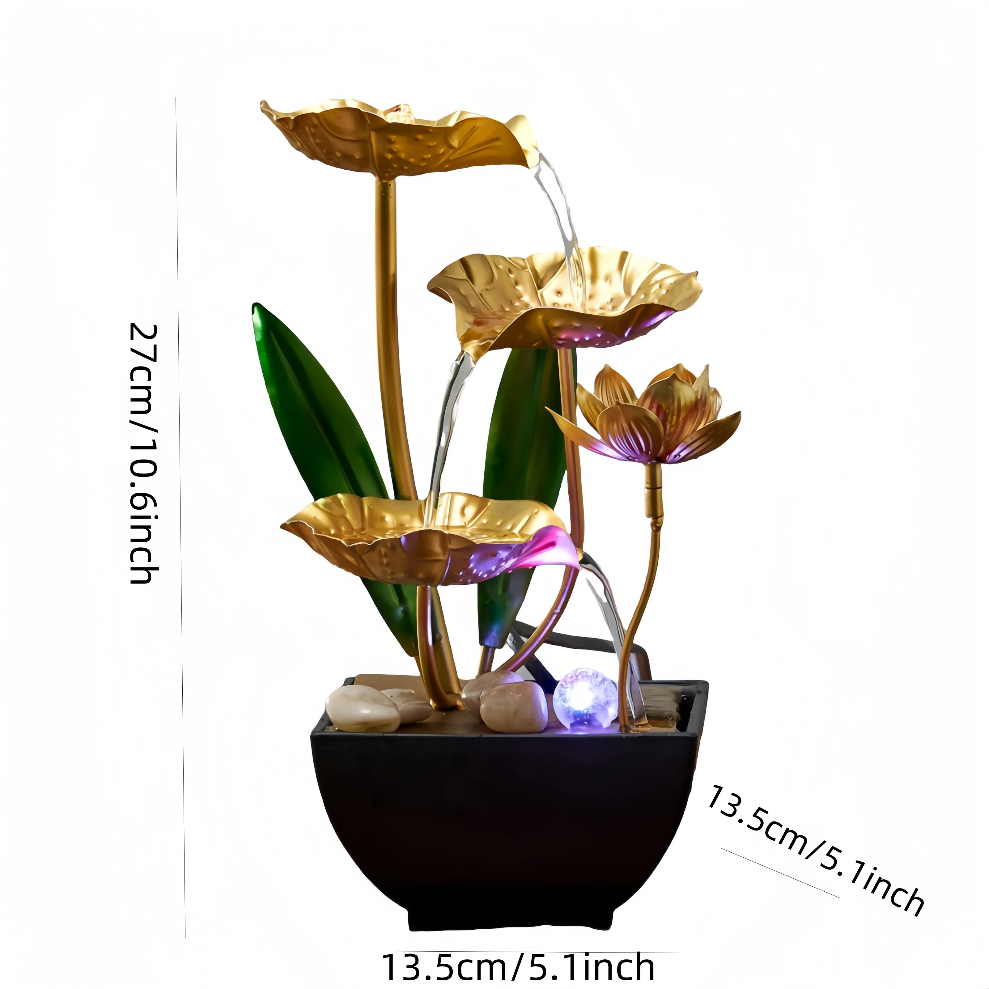 Gold Lotus Indoor Fountain Humidifier - Image 10