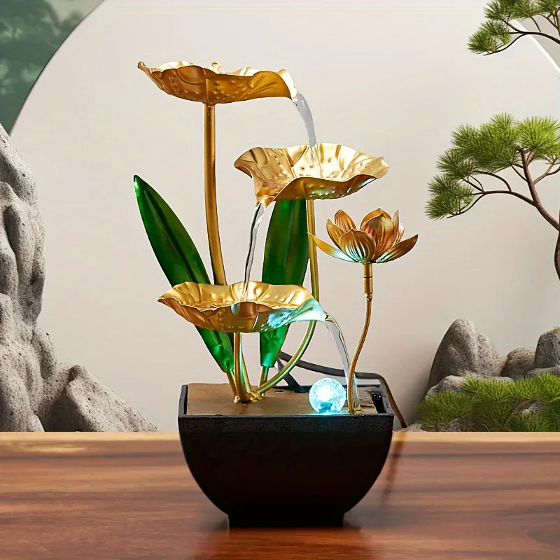 Gold Lotus Indoor Fountain Humidifier - Image 6