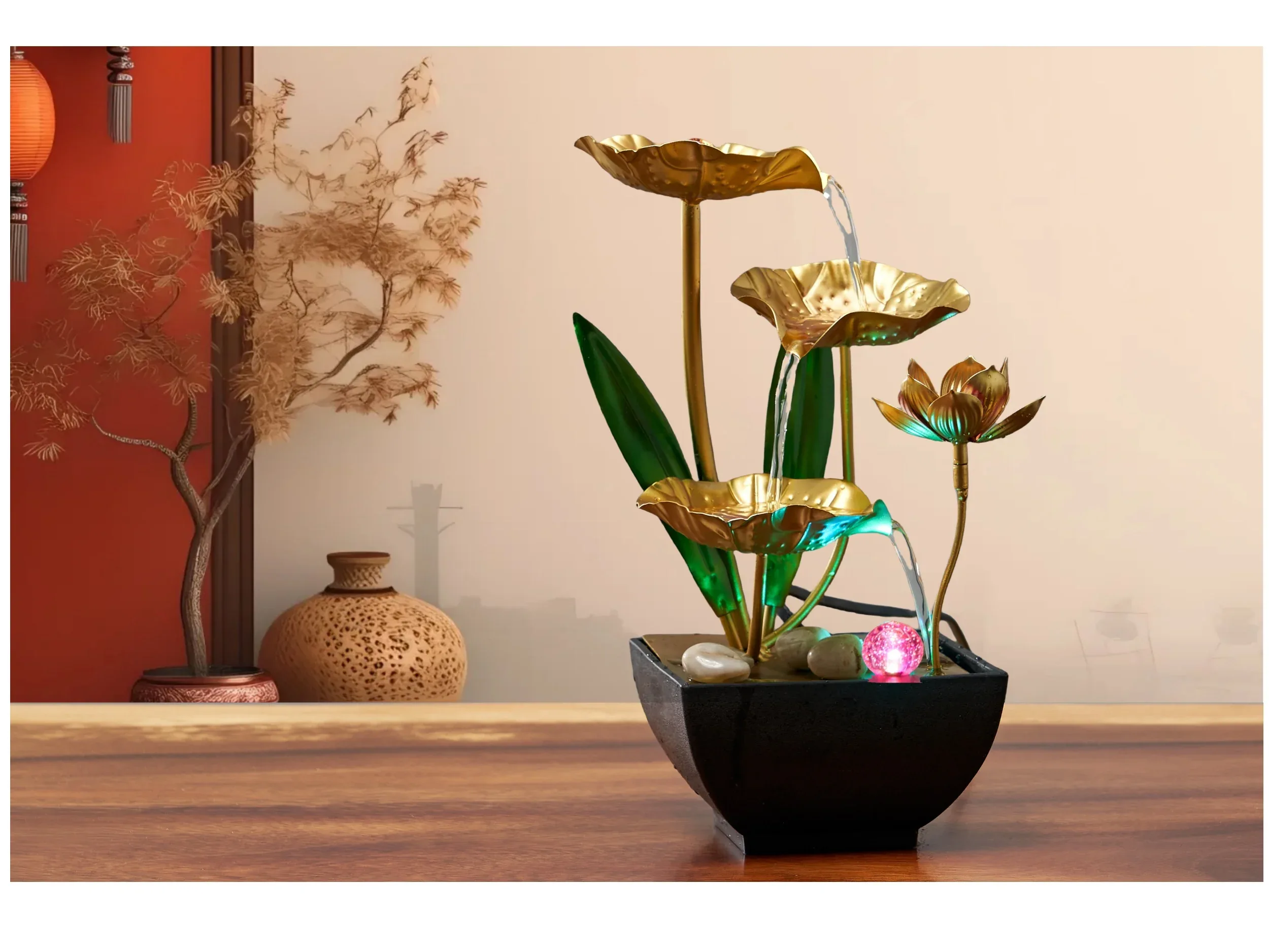 Gold Lotus Indoor Fountain Humidifier - Image 7