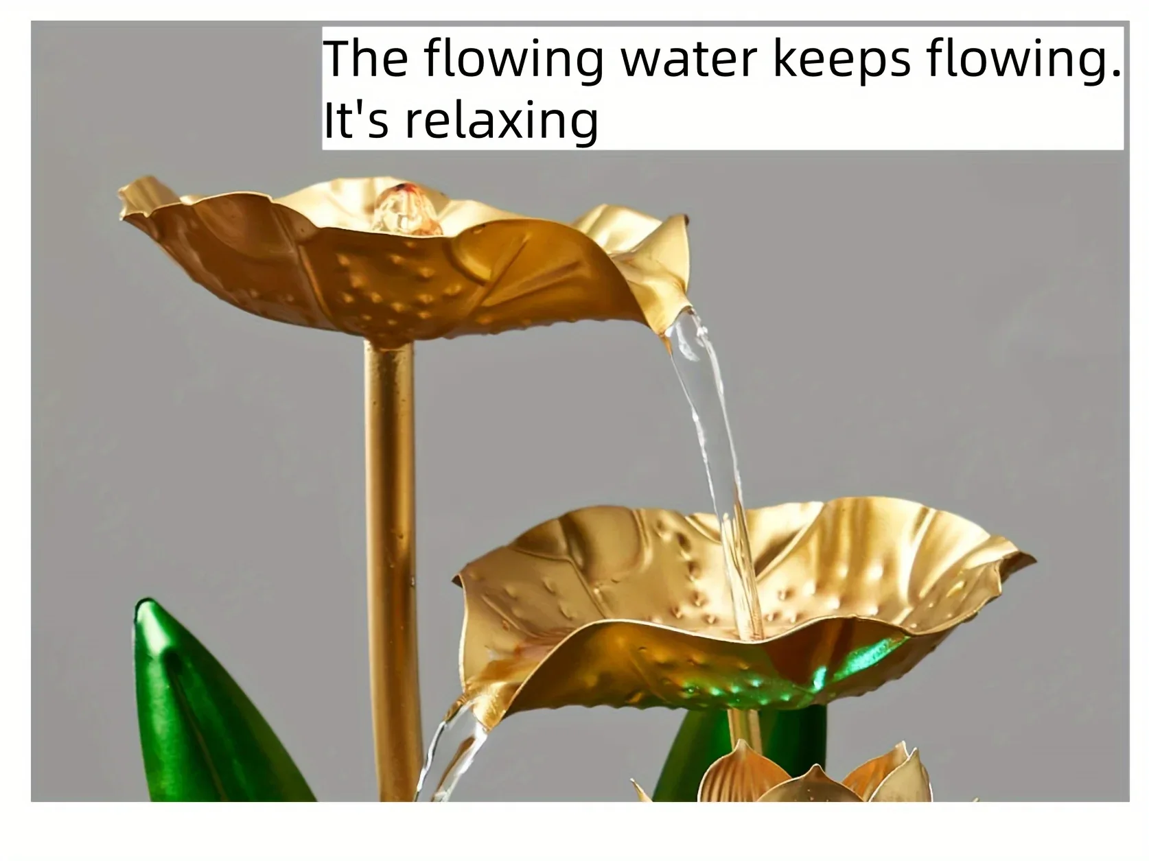 Gold Lotus Indoor Fountain Humidifier - Image 8