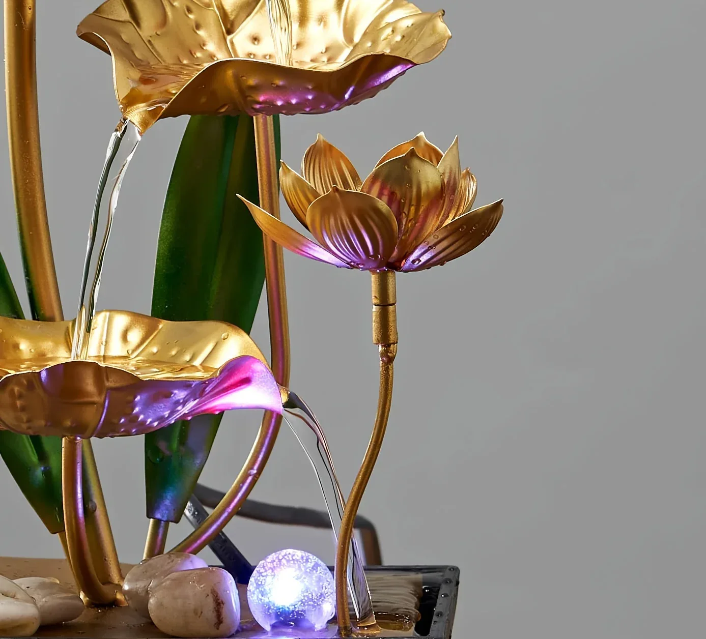 Gold Lotus Indoor Fountain Humidifier - Image 9