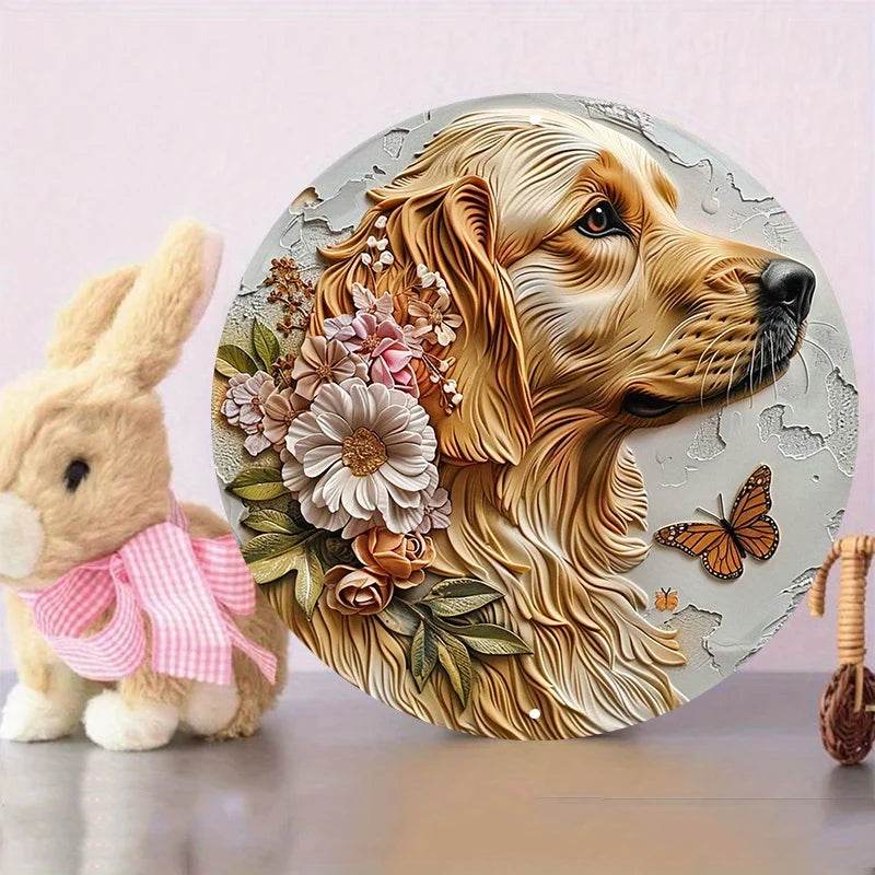 Golden Retriever Flat 3D Ornament - Image 3