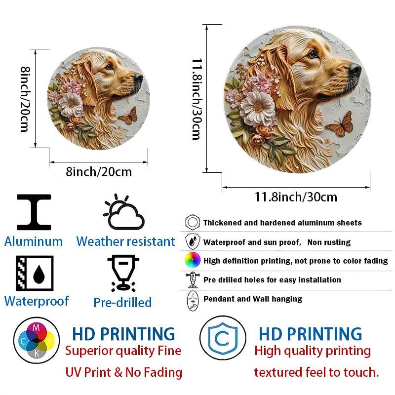 Golden Retriever Flat 3D Ornament - Image 8