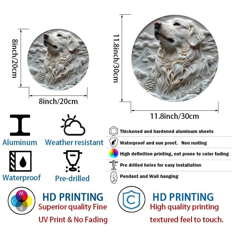 Great Pyrenees Dog Flat 3D Ornament - Image 6
