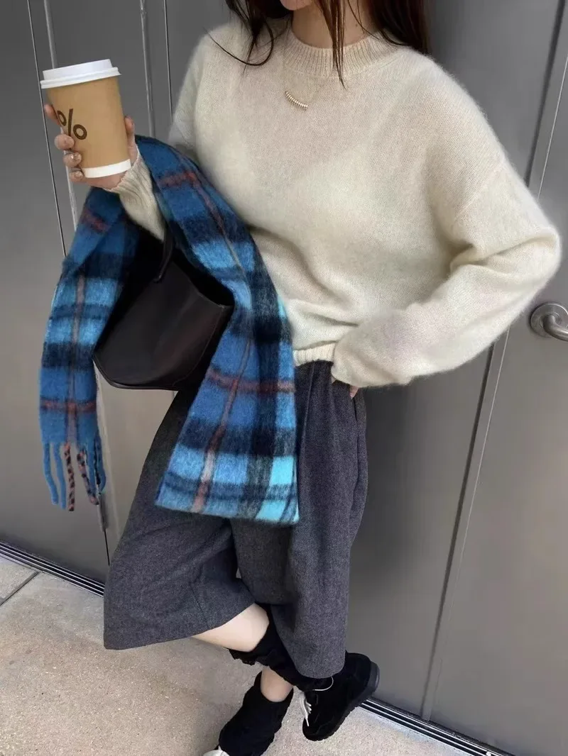 High-grade turtleneck 100 pure cashmere sweater women's autumn and winter thick sweater loose wool knit - Image 10