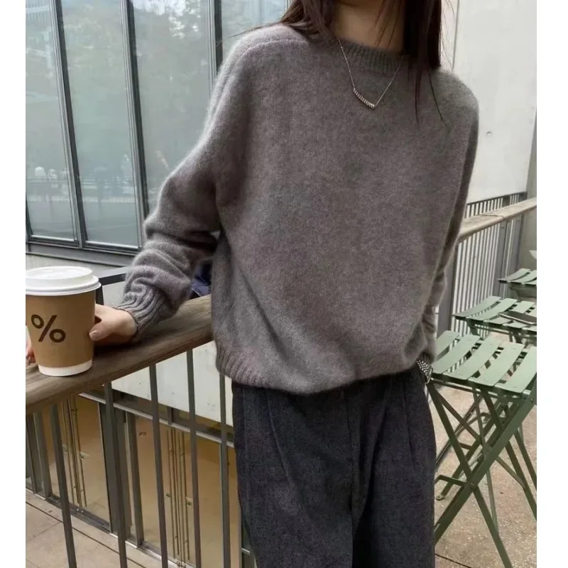 High-grade turtleneck 100 pure cashmere sweater women's autumn and winter thick sweater loose wool knit - Image 20