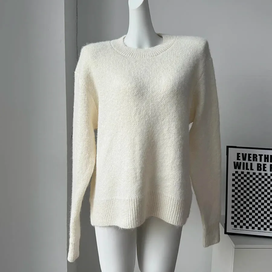 Hirsionsan Basic O Neck Basic Sleeve Sweater Women 2025 Oversized Short Knitted Wool Pullover Female Casual Thick Warm Soft Tops - Image 11