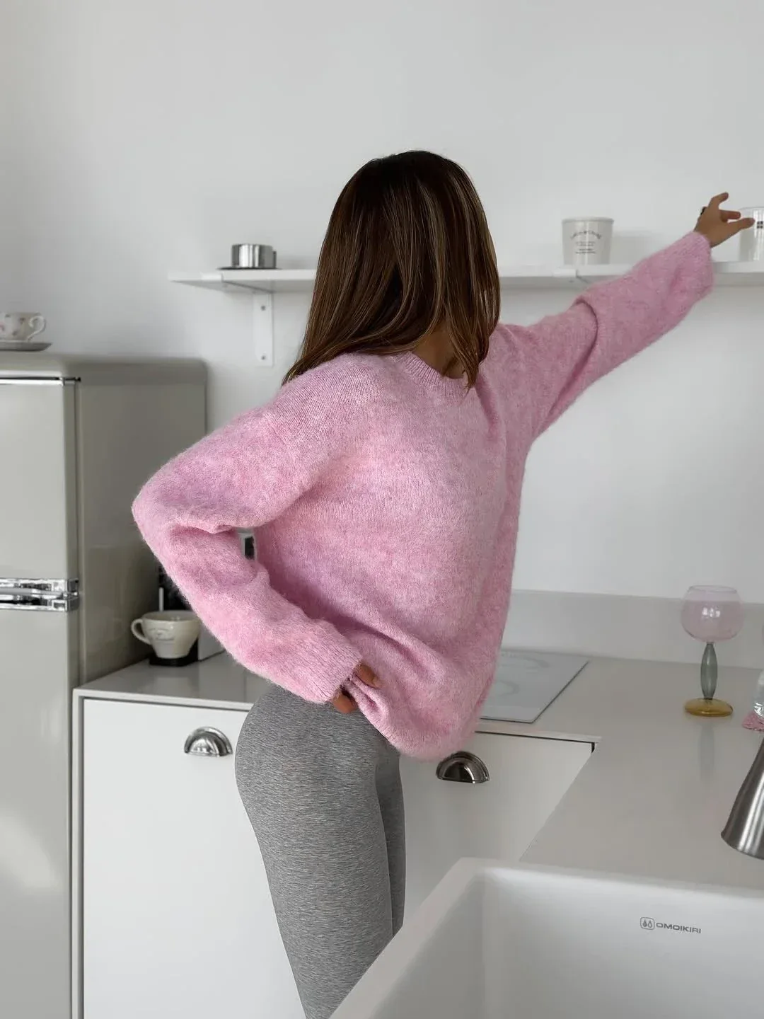 Hirsionsan Basic O Neck Basic Sleeve Sweater Women 2025 Oversized Short Knitted Wool Pullover Female Casual Thick Warm Soft Tops - Image 19