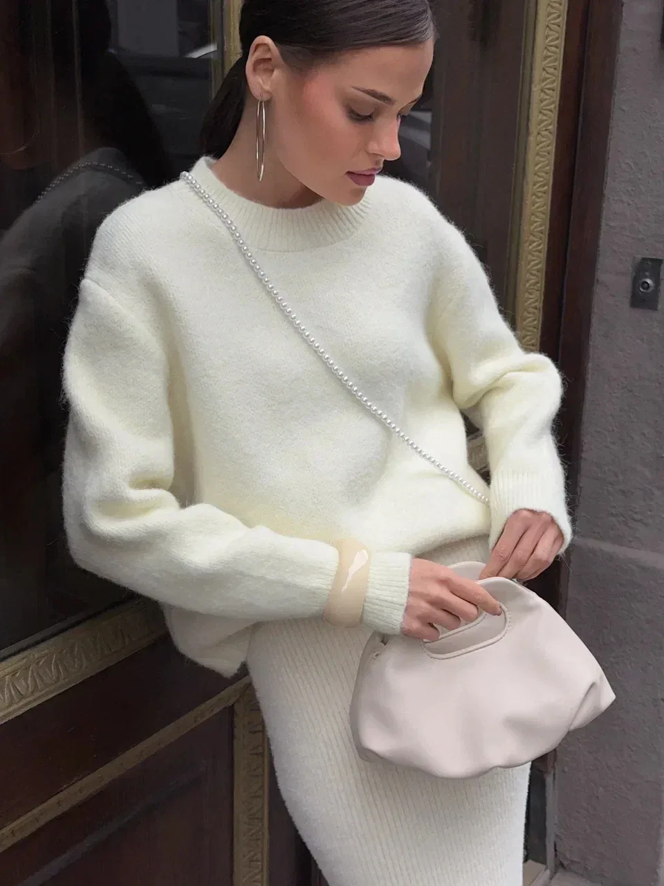 Hirsionsan Basic O Neck Basic Sleeve Sweater Women 2025 Oversized Short Knitted Wool Pullover Female Casual Thick Warm Soft Tops - Image 38