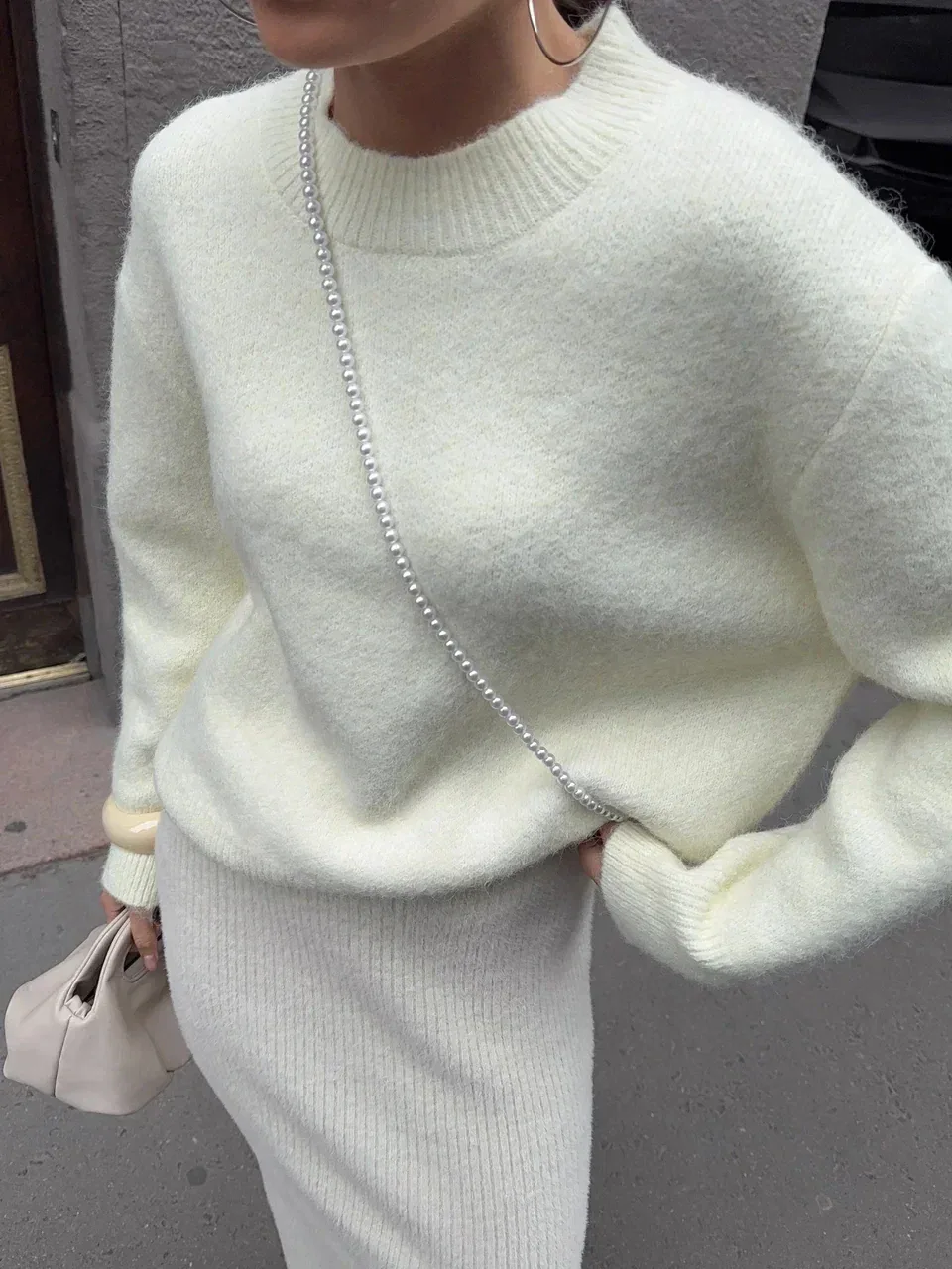 Hirsionsan Basic O Neck Basic Sleeve Sweater Women 2025 Oversized Short Knitted Wool Pullover Female Casual Thick Warm Soft Tops - Image 39