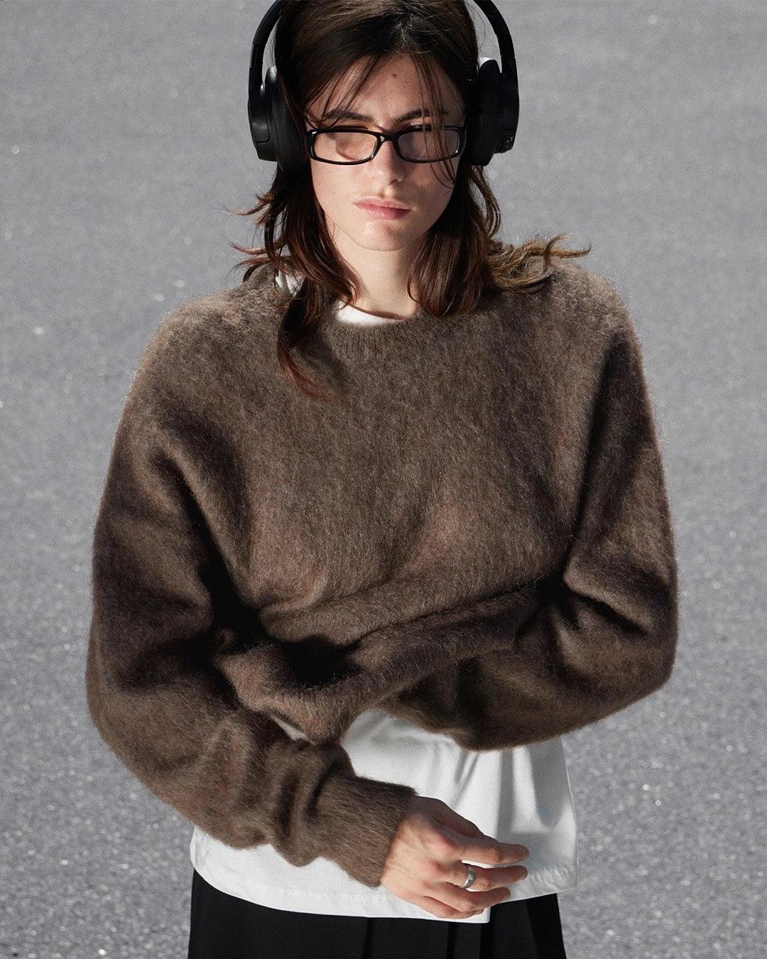Hirsionsan Basic O Neck Basic Sleeve Sweater Women 2025 Oversized Short Knitted Wool Pullover Female Casual Thick Warm Soft Tops - Image 50