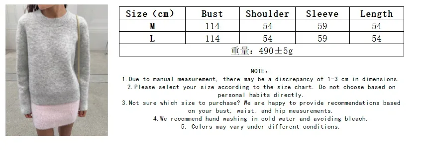 Hirsionsan Basic O Neck Basic Sleeve Sweater Women 2025 Oversized Short Knitted Wool Pullover Female Casual Thick Warm Soft Tops - Image 6