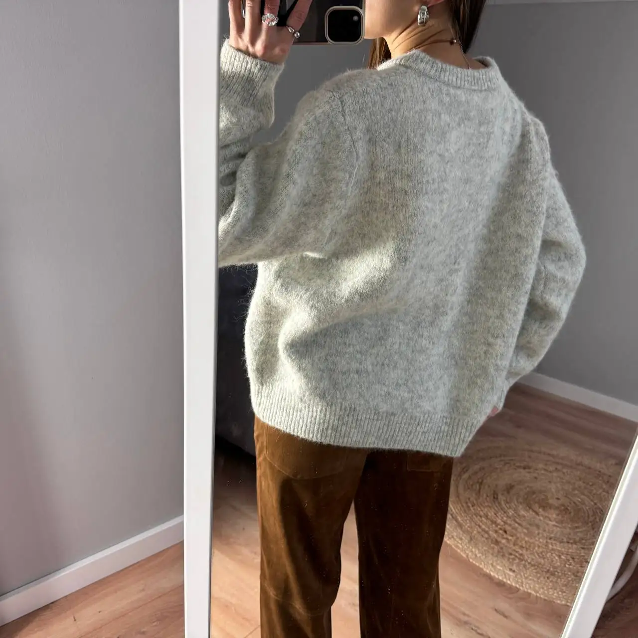 Hirsionsan Elegant Long Sleeve Sweater Women 2024 New Single-Breasted Female Casual Cardigan Soft Cashmere Knitted Outwear - Image 12