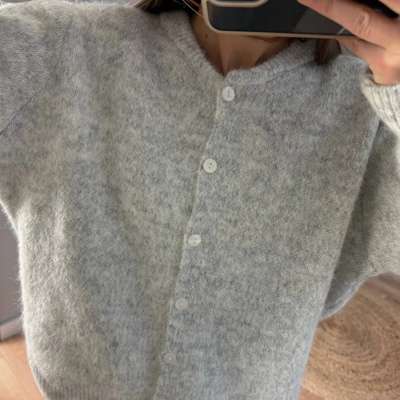 Hirsionsan Elegant Long Sleeve Sweater Women 2024 New Single-Breasted Female Casual Cardigan Soft Cashmere Knitted Outwear - Image 15