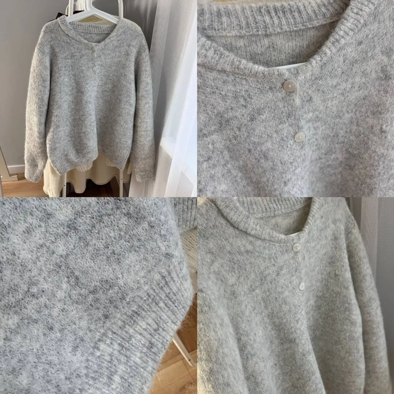 Hirsionsan Elegant Long Sleeve Sweater Women 2024 New Single-Breasted Female Casual Cardigan Soft Cashmere Knitted Outwear - Image 16