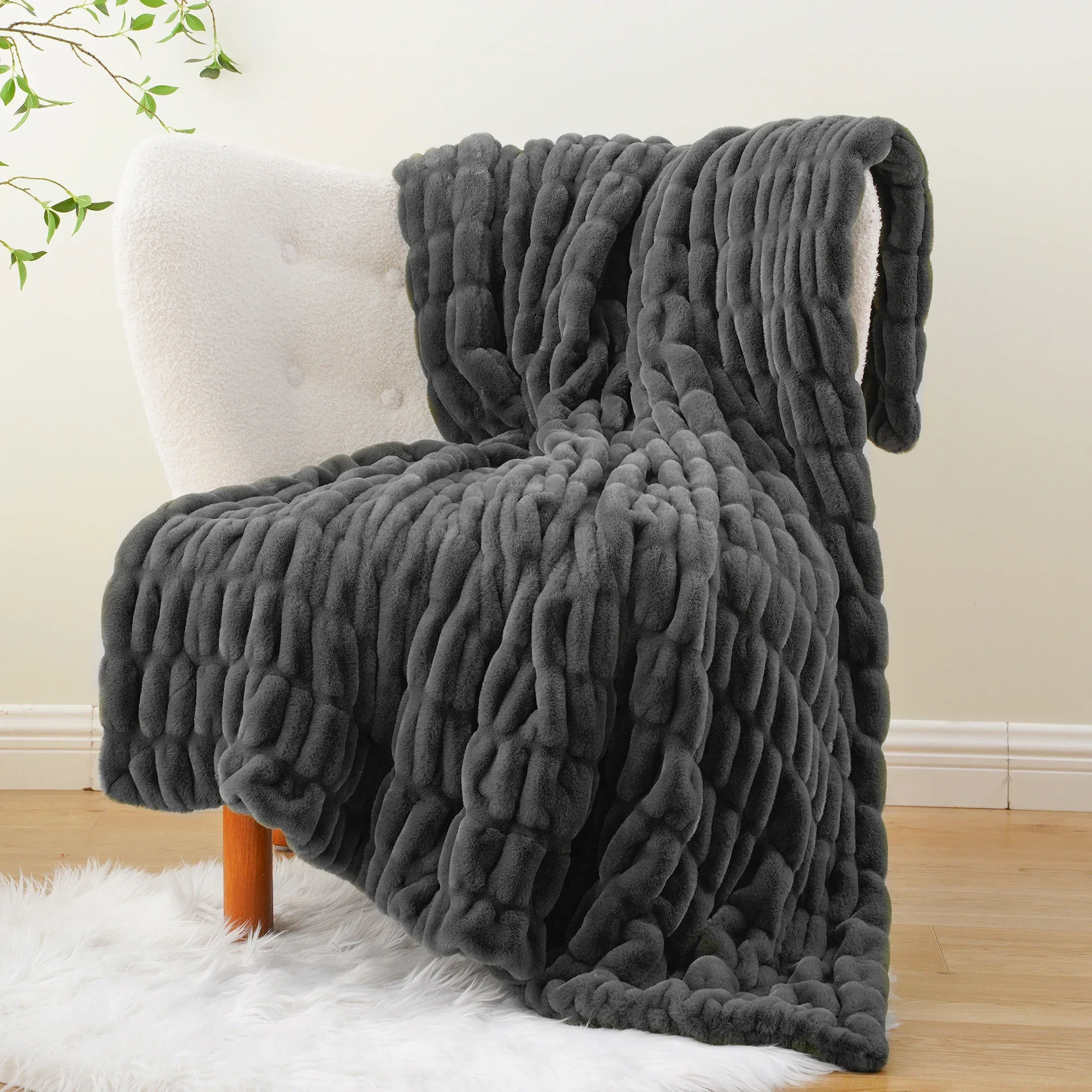 Luxury Faux Fur Throw Blanket - Image 38