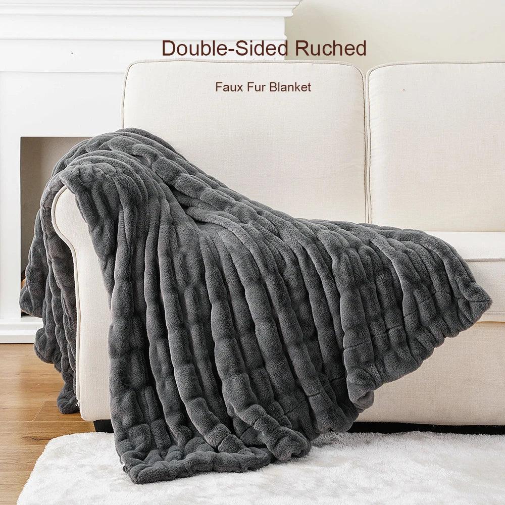 Luxury Faux Fur Throw Blanket - Image 4