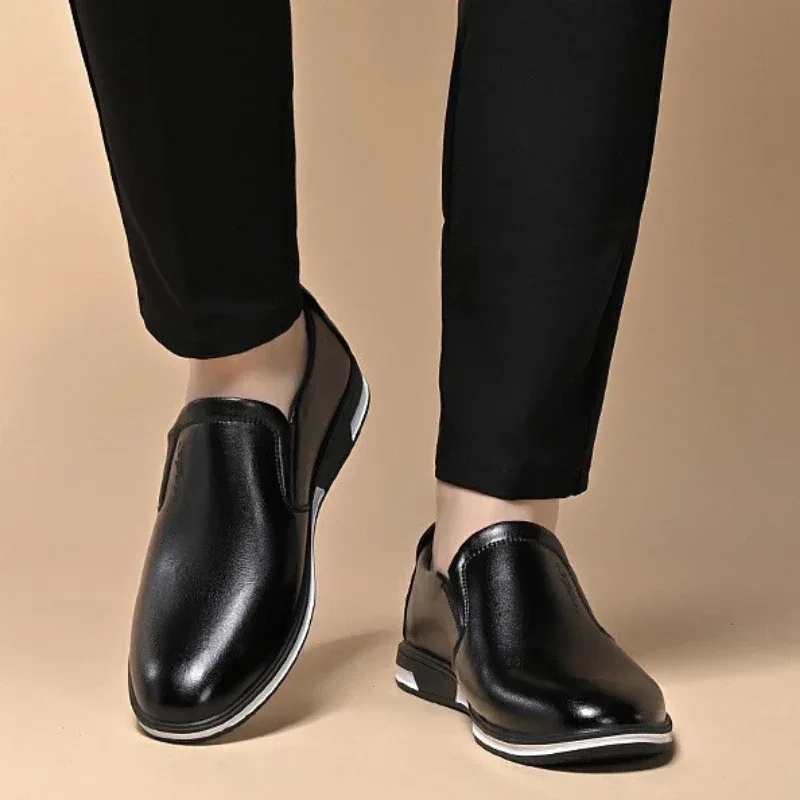 Luxury Men's Leather Shoes Comfortable Loafers Slip on Male Moccasins Non Slip Driving Shoes High Quality Men Shoes Plus Size - Image 3
