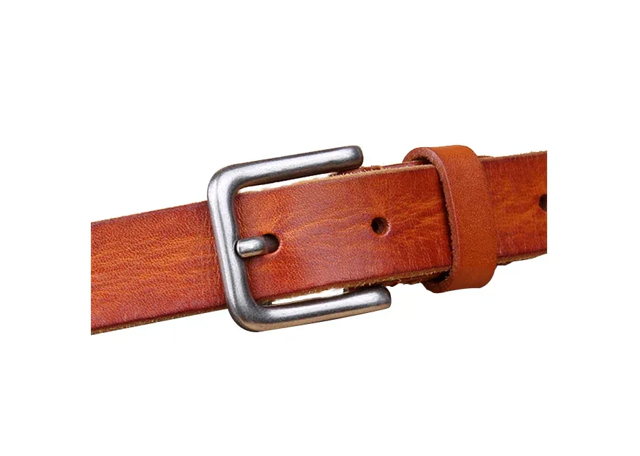 MaiKun Thin Belts for Women Unisex Genuine Leather Belt Female Metal Pin Buckle Belt - Image 13
