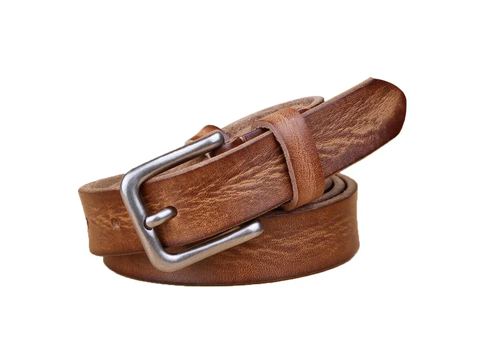 MaiKun Thin Belts for Women Unisex Genuine Leather Belt Female Metal Pin Buckle Belt - Image 15