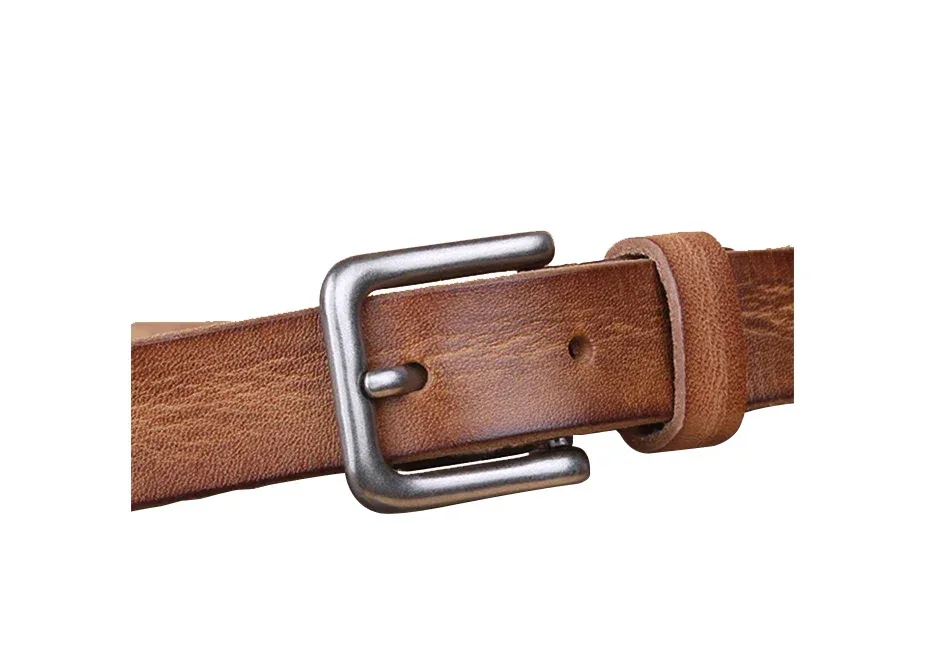 MaiKun Thin Belts for Women Unisex Genuine Leather Belt Female Metal Pin Buckle Belt - Image 16