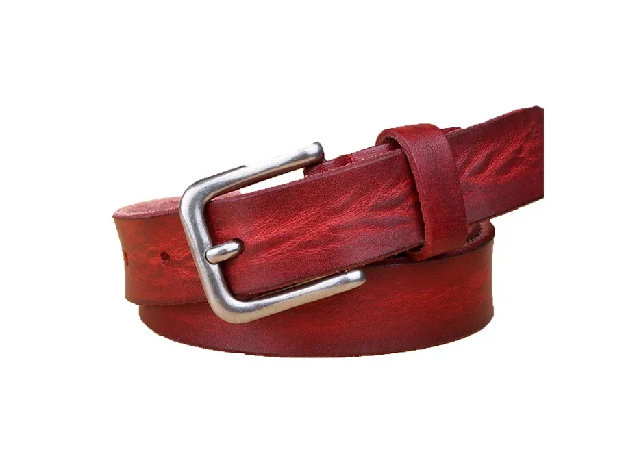 MaiKun Thin Belts for Women Unisex Genuine Leather Belt Female Metal Pin Buckle Belt - Image 18