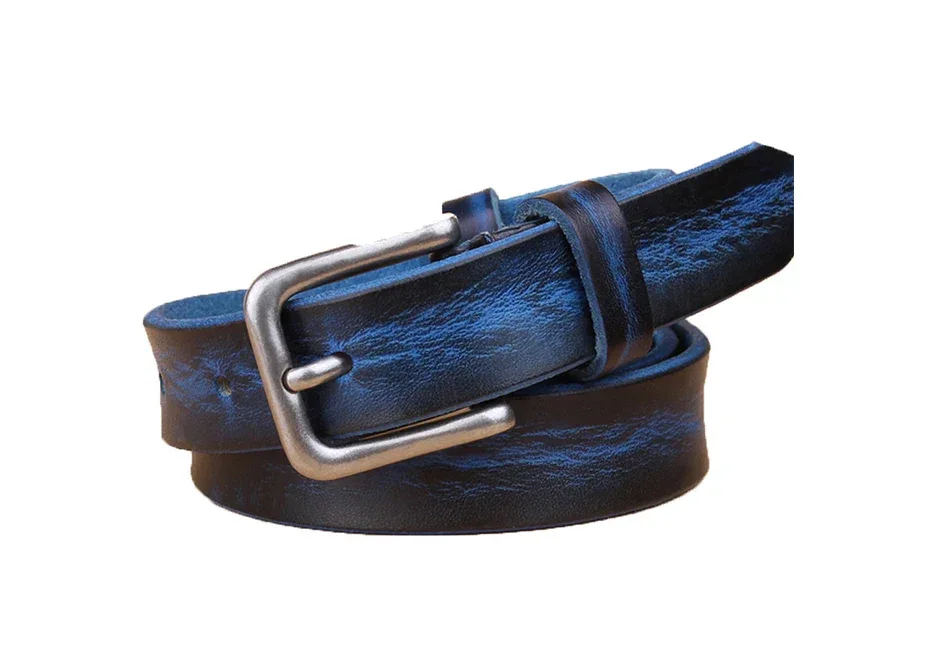 MaiKun Thin Belts for Women Unisex Genuine Leather Belt Female Metal Pin Buckle Belt - Image 21