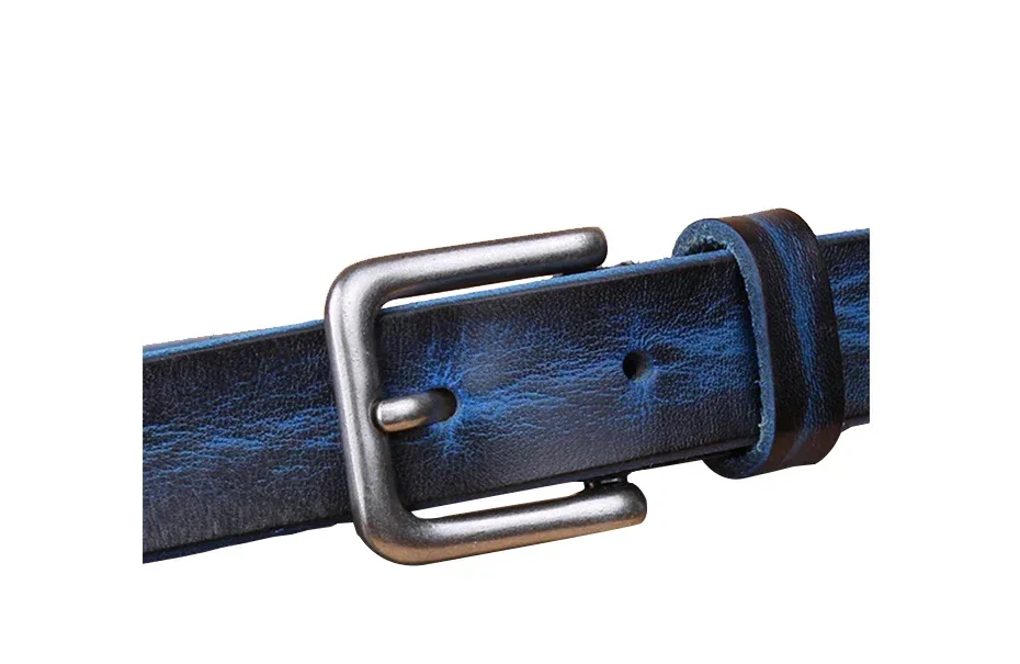 MaiKun Thin Belts for Women Unisex Genuine Leather Belt Female Metal Pin Buckle Belt - Image 22