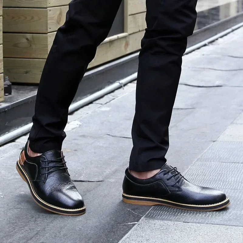 Men Oxfords Genuine Leather Dress Shoes Brogue Lace Up Italian Mens Casual Shoes Luxury Brand Moccasins Loafers Plus Size 38-48 - Image 20