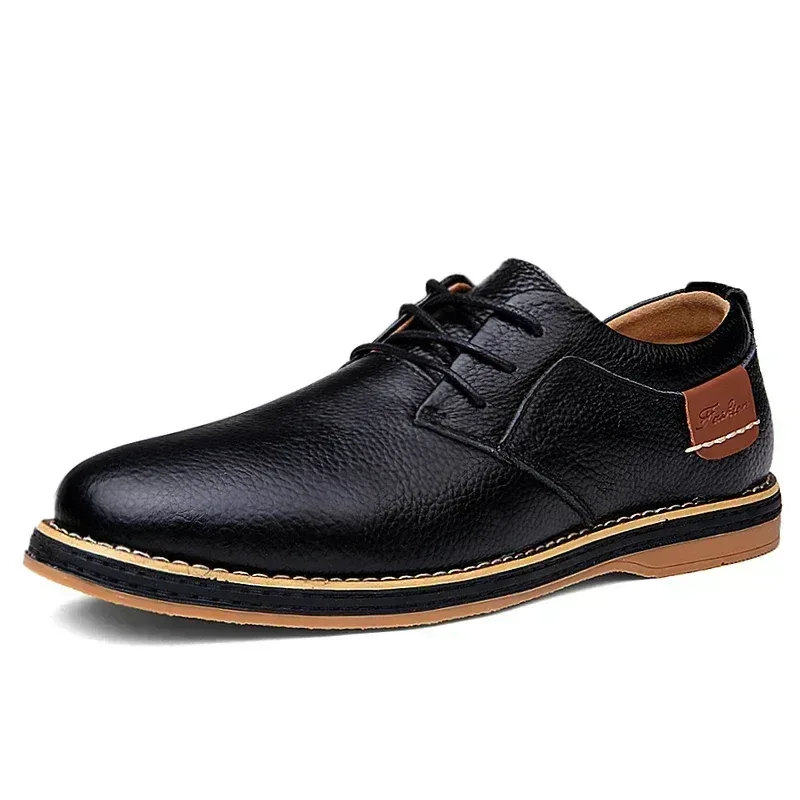 Men Oxfords Genuine Leather Dress Shoes Brogue Lace Up Italian Mens Casual Shoes Luxury Brand Moccasins Loafers Plus Size 38-48 - Image 23