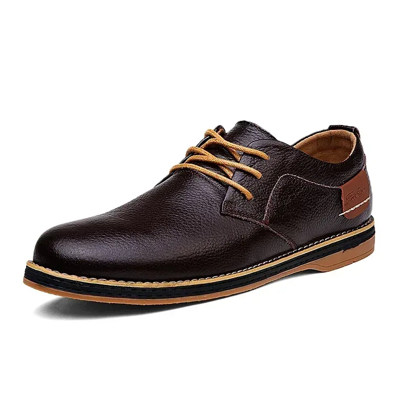 Men Oxfords Genuine Leather Dress Shoes Brogue Lace Up Italian Mens Casual Shoes Luxury Brand Moccasins Loafers Plus Size 38-48 - Image 24