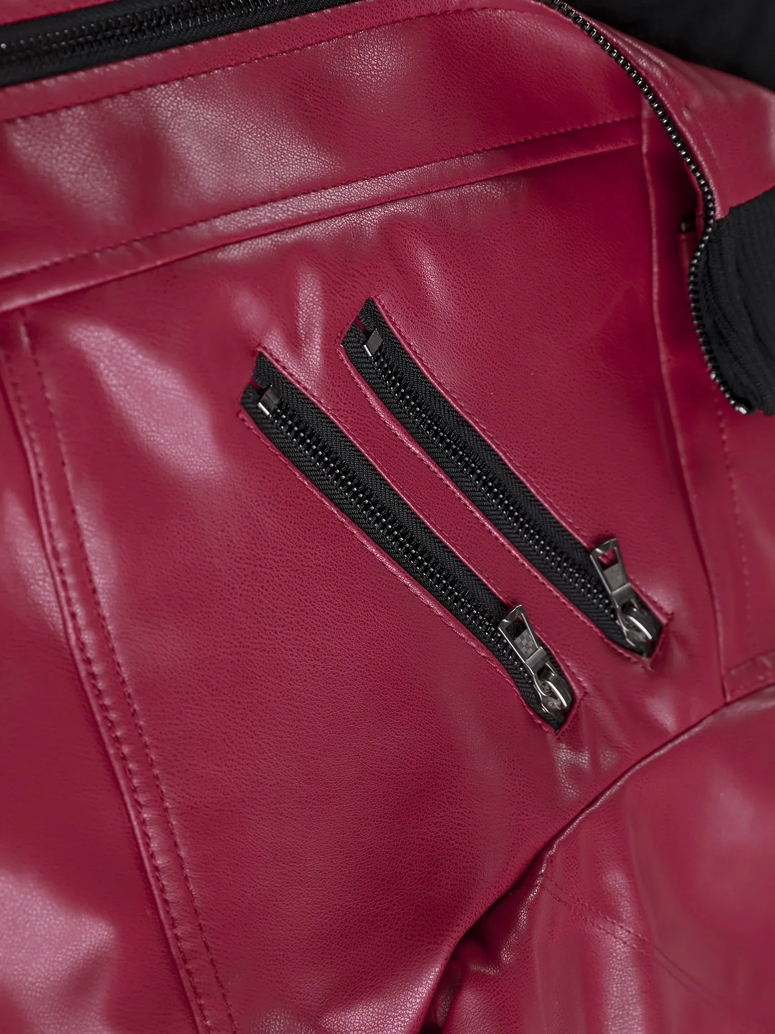 Men’s Hooded Leather Jacket - Image 23